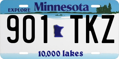 MN license plate 901TKZ