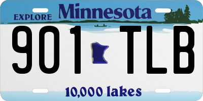 MN license plate 901TLB