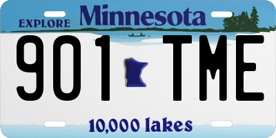 MN license plate 901TME