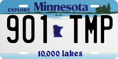 MN license plate 901TMP