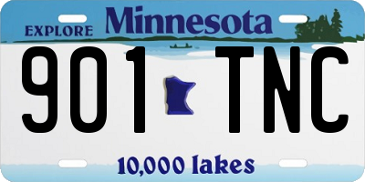 MN license plate 901TNC