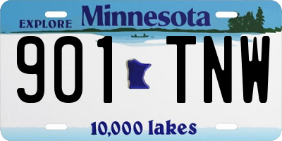 MN license plate 901TNW