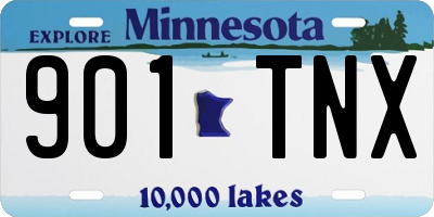 MN license plate 901TNX