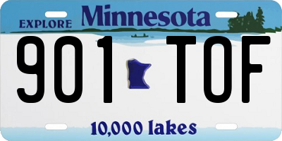 MN license plate 901TOF