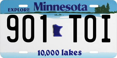 MN license plate 901TOI