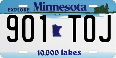 MN license plate 901TOJ