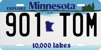MN license plate 901TOM