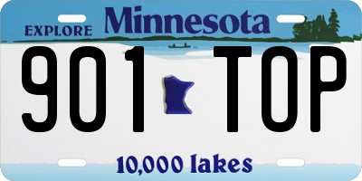 MN license plate 901TOP