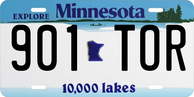 MN license plate 901TOR