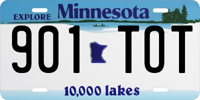 MN license plate 901TOT