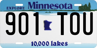 MN license plate 901TOU