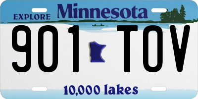 MN license plate 901TOV