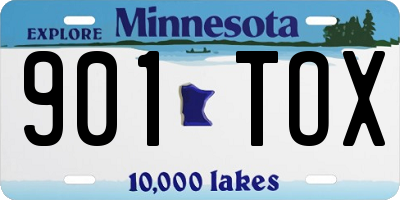 MN license plate 901TOX