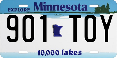 MN license plate 901TOY