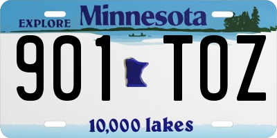 MN license plate 901TOZ