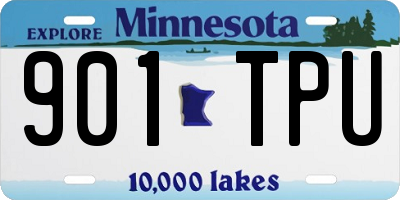 MN license plate 901TPU