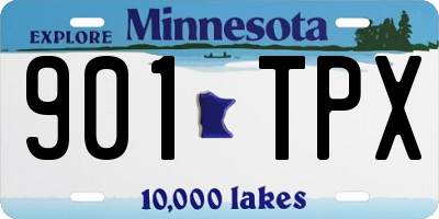 MN license plate 901TPX