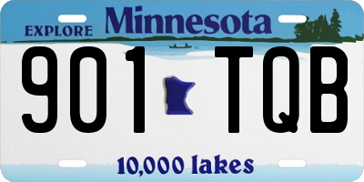 MN license plate 901TQB