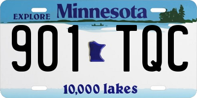 MN license plate 901TQC