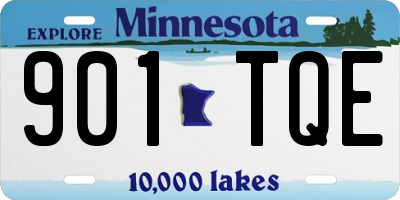 MN license plate 901TQE