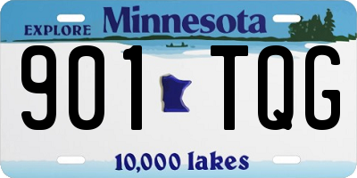 MN license plate 901TQG