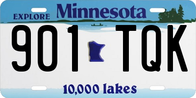 MN license plate 901TQK