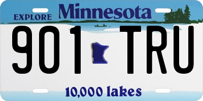 MN license plate 901TRU