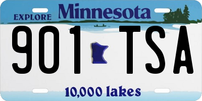 MN license plate 901TSA