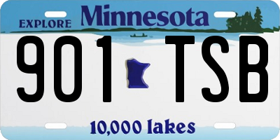 MN license plate 901TSB