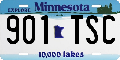 MN license plate 901TSC