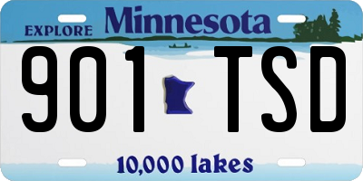 MN license plate 901TSD
