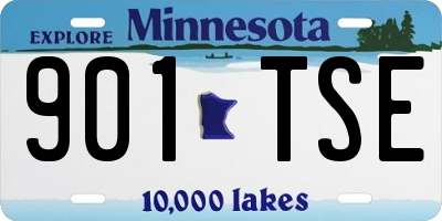 MN license plate 901TSE