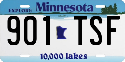 MN license plate 901TSF