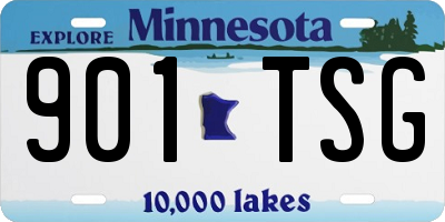 MN license plate 901TSG