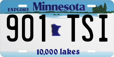 MN license plate 901TSI