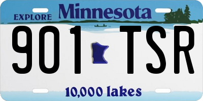 MN license plate 901TSR