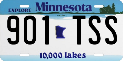 MN license plate 901TSS