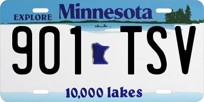 MN license plate 901TSV