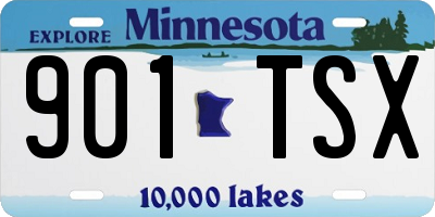 MN license plate 901TSX