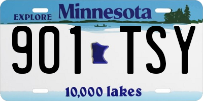 MN license plate 901TSY