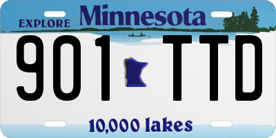 MN license plate 901TTD