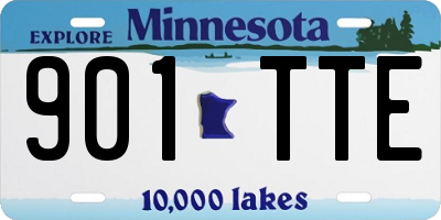 MN license plate 901TTE