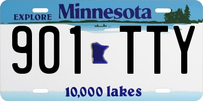 MN license plate 901TTY