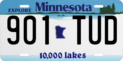 MN license plate 901TUD