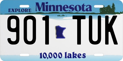 MN license plate 901TUK
