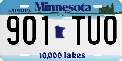 MN license plate 901TUO
