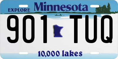MN license plate 901TUQ