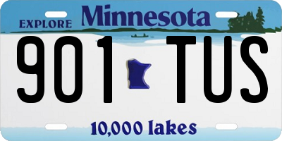 MN license plate 901TUS
