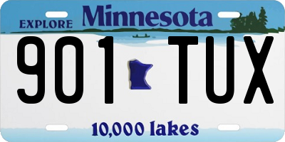 MN license plate 901TUX