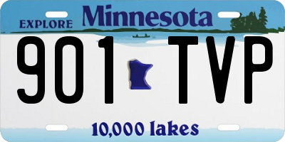 MN license plate 901TVP